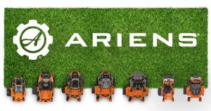 Birdseye view of all the available Ariens Zero-Turn mower product groups: EDGE, IKON, APEX, ZENITH, ZENITH-E, ARROW, ARROW-E