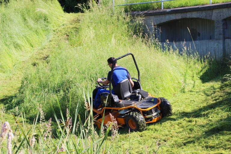 Most of the areas around the basins are only mown once or twice a year.
